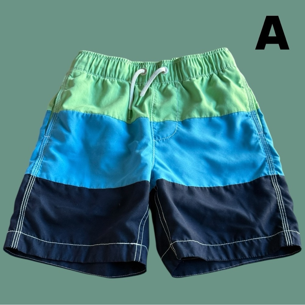 GAP Kids Green and Blue Swim Trunks